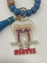 Dental Nerve Keychain, Dental Keychain, Dentist Keyring, Tooth Keychain, Dental Assistant Keychain, Dental Hygienist Key, Dental Babe
