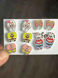 Dental Earrings Mix & Match | Cute Tooth Earrings | Dental Hygienist Earrings | Dental Assistant Gift Earrings |Character Earrings