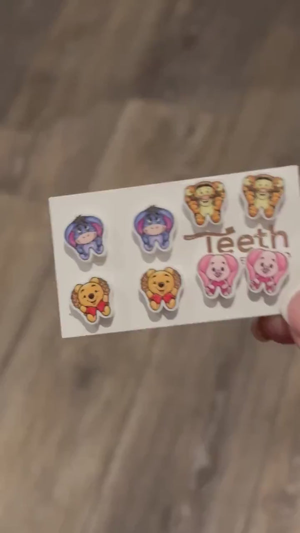 Bear and Pig Teeth Earrings