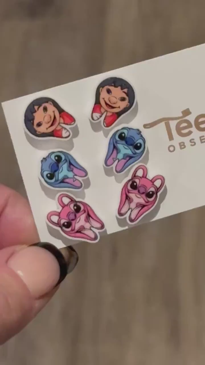 Handmade 'Lilo & Stitch' Dental Earrings