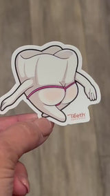 Mrs Flossy Tooth Sticker