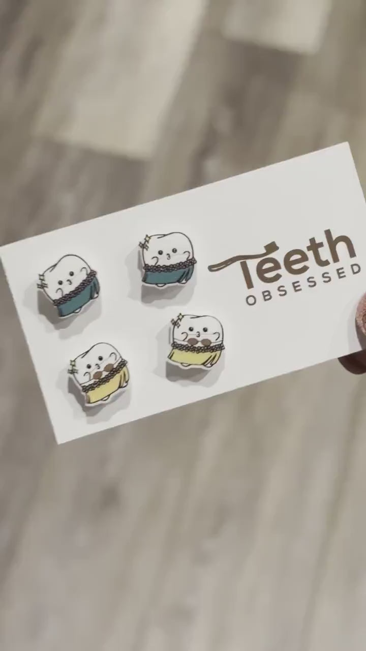 Tooth Hulu Earrings: Dental Hygienist Gift