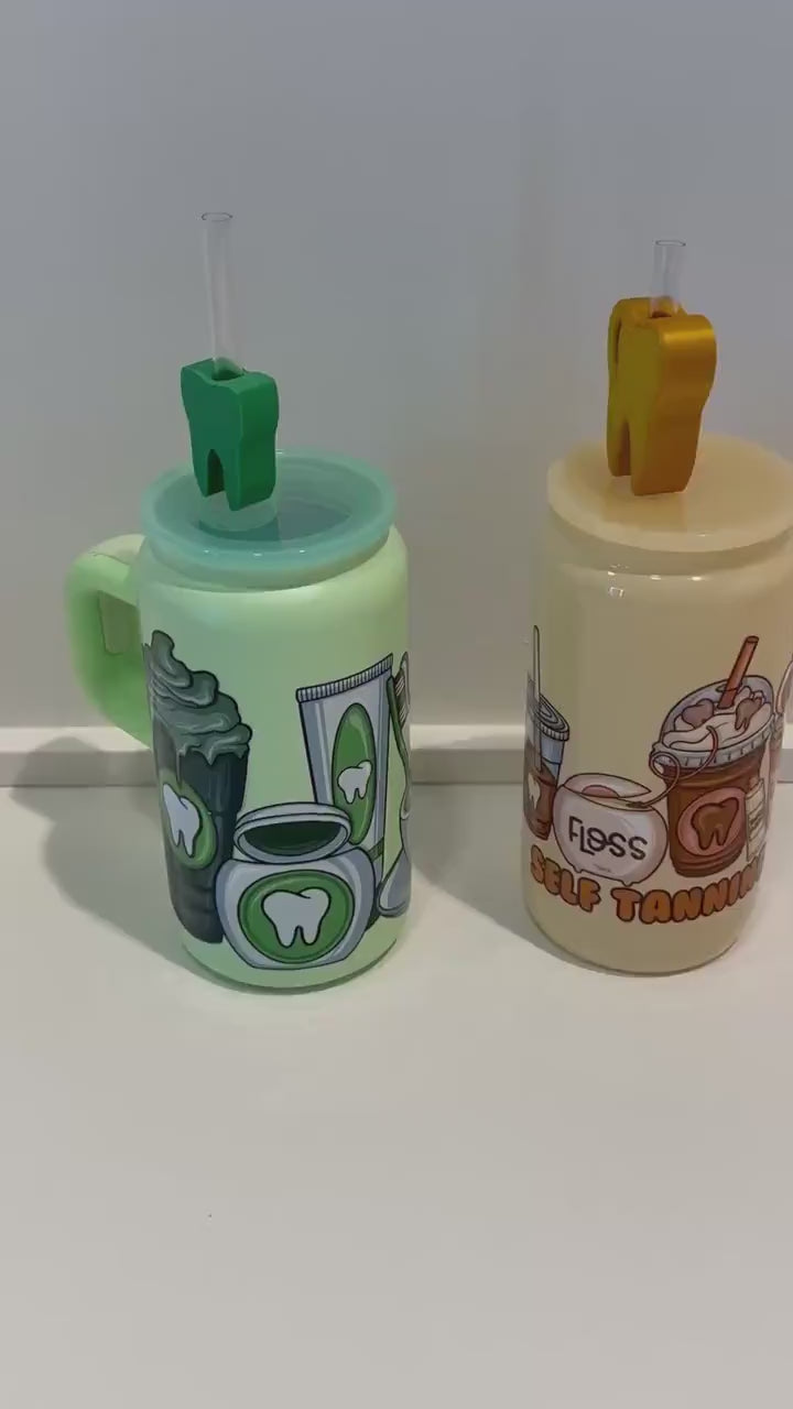 Dental Drinkware | Tooth Cup | Dental Assistant Gift | Hygienist Tumbler | Dentist Mug | Tooth Glass Can | Dental Team Gifts | Teeth Cup