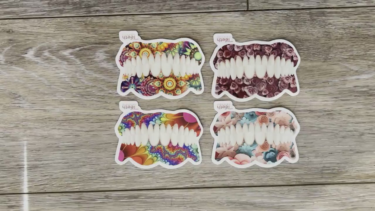 Floral Teeth Stickers | Dentist Office Decor