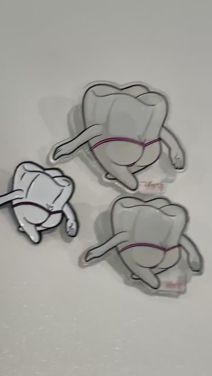 Dental Pin: Mrs. Flossy Enamel Pin - Hygienist Gift
