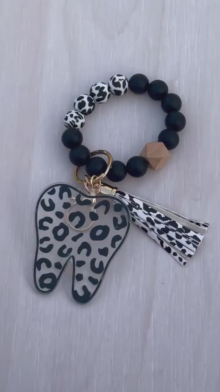 Leopard Tooth Dental Keychain