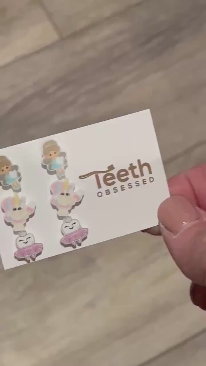 Tutu Tooth Earrings: Dental Hygienist Gift