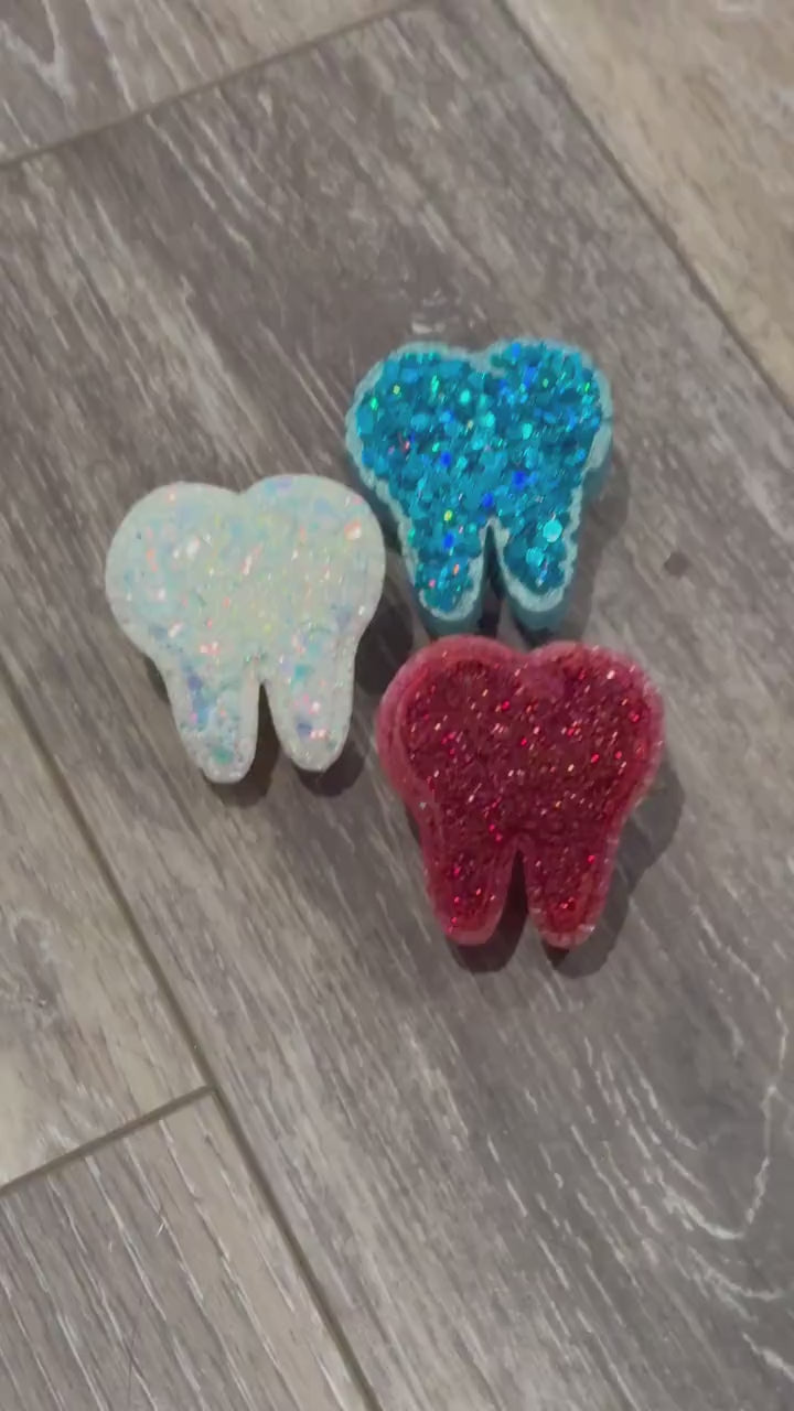 Sparkly Tooth Car Freshener | Glitter Dental Vent Clip Air Freshener