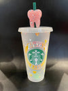 Dental Babe Rose Gold Cup With Straw Topper, Dental Gift, Dental Cold Cup, Dentist Mug, Dentist Cup, Dental Mug, Dental Gift