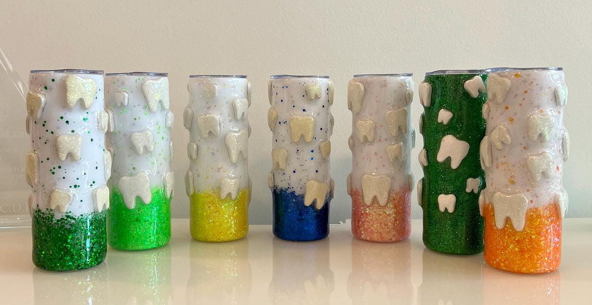 Dental Drinkware | Tooth Cup | Dental Assistant Gift | Hygienist Tumbler | Dentist Mug | Tooth Glass Can | Dental Team Gifts | Teeth Cup