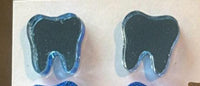 Blue Tooth Dental Earrings, Teeth Earrings, Tooth Studs, RDH, Hygienist, Dental Hygiene Gift, Dental Assistant, Dental Graduation