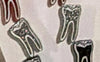 Black RCT Dental Earrings by Teeth Obsessed, featuring detailed dental-themed jewelry with tooth and dental tools design.