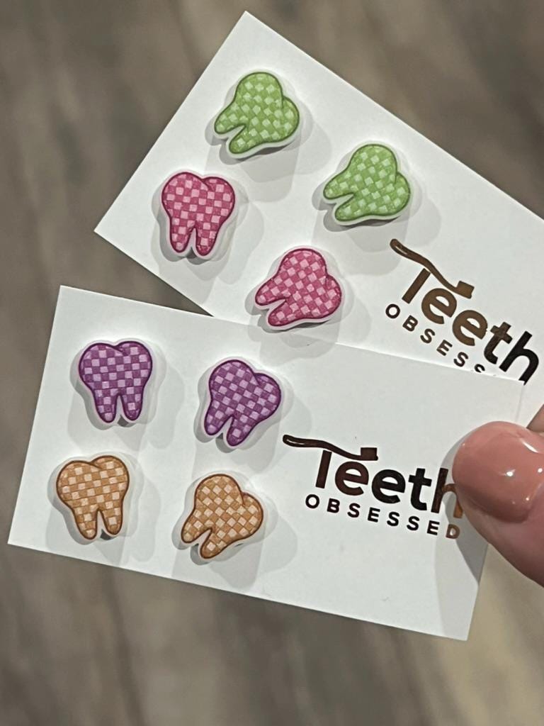 Dental Earrings, Teeth Earrings, Tooth Earrings, Glitter Tooth Earrings, Dental Hygiene Gift Dental Assistant, Dental Graduation