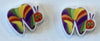 Rainbow Tooth Earrings by Teeth Obsessed featuring colorful dental-themed earrings with rainbow accents and tooth-shaped design.