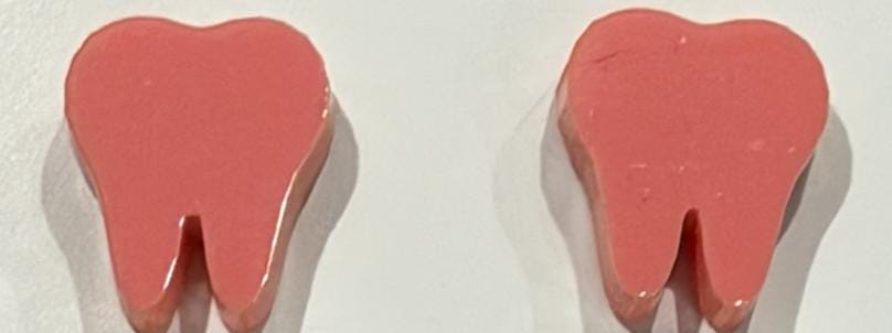 Bubblegum Dental Earrings, Teeth Earrings, Tooth Earrings, Pink Glitter Tooth Earrings, Dental Hygiene Gift Dental Assistant