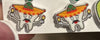 Teeth Obsessed taco and avocado tooth earrings, dental jewelry featuring colorful taco and avocado-shaped tooth charms.