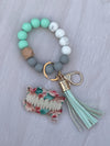 Pink Glitter Tooth Dental Keychain
