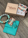 Pink Glitter Tooth Dental Keychain