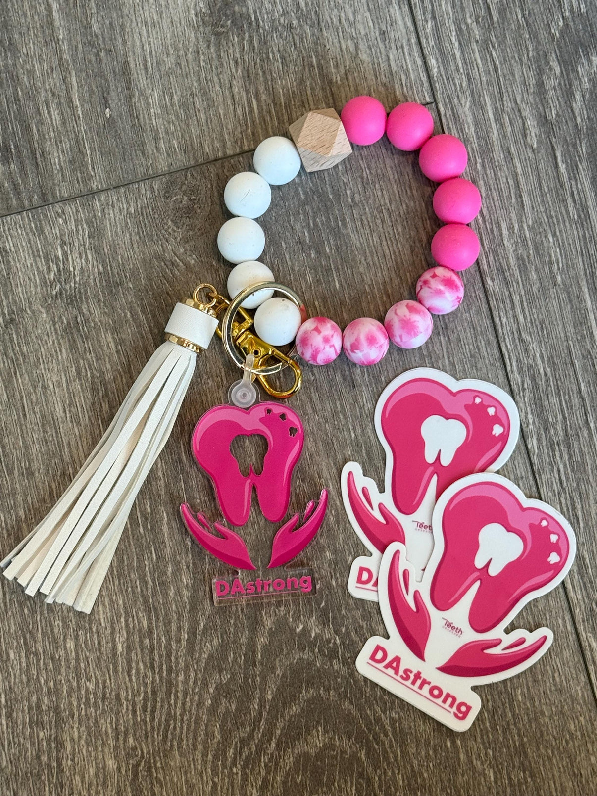 Dental Assistant Appreciation Collection | Tooth Keychain & Appreciation Sticker | DA Appreciation Week Gift | Teeth Obsessed