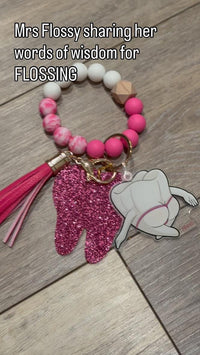 Mrs. Flossy Keychain: Dental Hygiene Gift