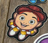 Toy dental stickers featuring alien designs from Teeth Obsessed, colorful and fun dental-themed stickers for children.