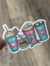 Dental stickers featuring teeth and coffee cup designs from Teeth Obsessed, perfect for decorating or scrapbooking.