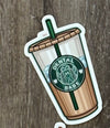 Dental stickers featuring tooth and dental-themed designs on coffee cups, by Teeth Obsessed.