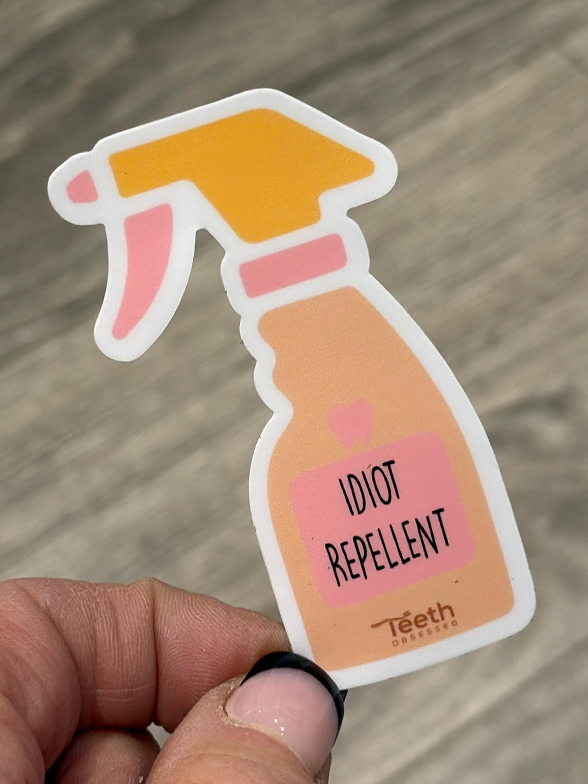 Sarcastic Dental Hygienist sticker by Teeth Obsessed featuring a humorous tooth decal for dental professionals.