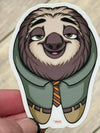 Dental hygienist gift: Teeth Obsessed sloth tooth sticker featuring a cute sloth and teeth design for dental stickers collection.