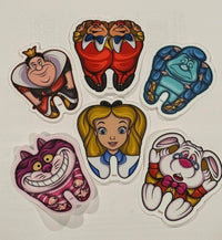 Wonderland Tooth Sticker by Teeth Obsessed featuring a whimsical rabbit design on colorful dental stickers for kids