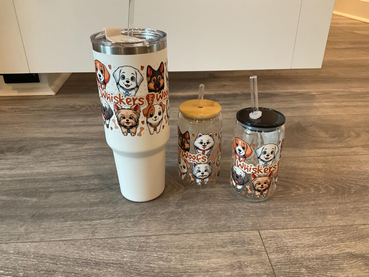Doggie Glass with Tooth Straw Topper – Cute Pet & Dental Cup | Gift for Dental Assistants, Hygienists, Students Dog Lovers