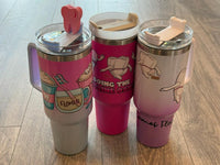 Mrs Flossy Tooth Tumblers from Teeth Obsessed, colorful drinkware featuring playful tooth-themed designs.