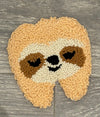 Embroidered linen punch needle tooth car coaster with dental-themed design, perfect for drinkware from Teeth Obsessed.