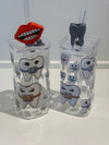 Teeth Obsessed orthodontic braces-themed drinkware with tooth cups and toppers, featuring playful dental designs.