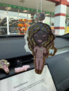 Pink and gold dental team member dental car freshener Freshies vent tart with blueberry scent by Teeth Obsessed.
