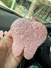 Teeth Obsessed Pink Tooth Car Freshener Freshies for vents, tart shape with blueberry scent, featuring a large pink tooth design.