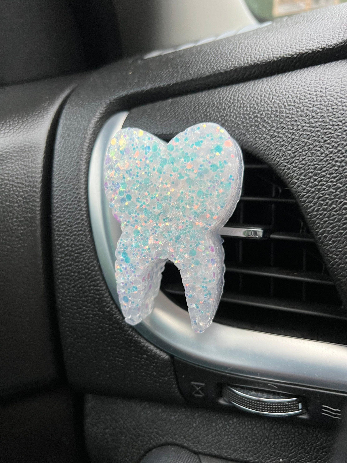 Teeth Obsessed peppermint tart car freshener vent freshie designed for car vents and air freshening.