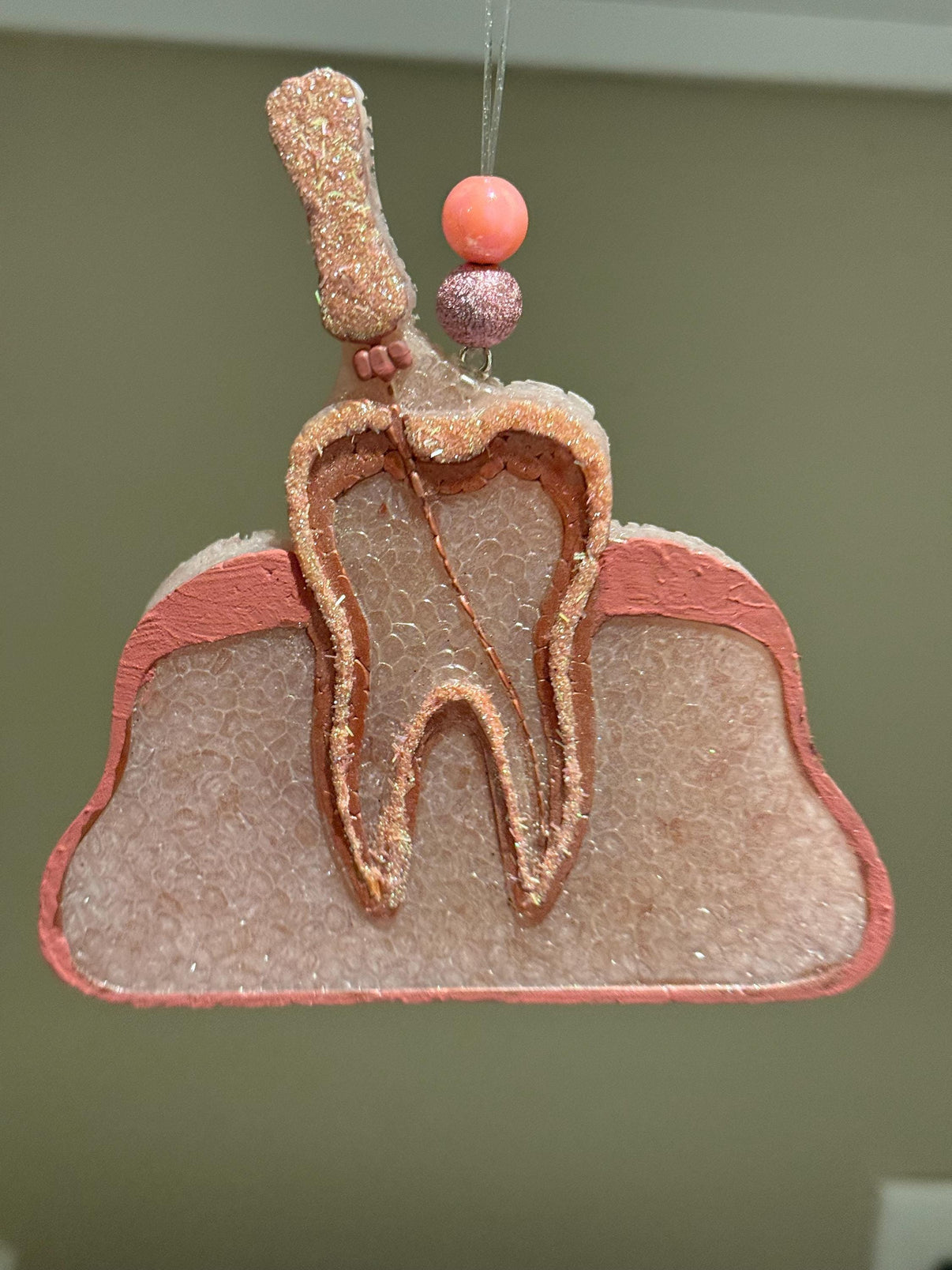 Teeth Obsessed Vanilla Root Canal Tooth Car Freshener Freshies vent tart for fresh, clean-smelling vehicle interior.