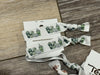Green Coffee Trio Tooth Hair Ties by Teeth Obsessed, colorful elastic hair ties with coffee-themed design.