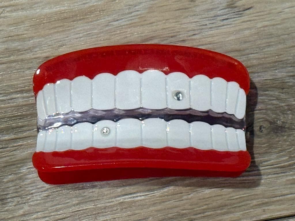 Dental Tooth Hair Clip with Rhinestones | Dental Assistant Gift | Dentist Hygienist Hair Accessory | Bling Tooth Barrette | Dental Glam