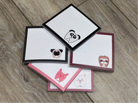 Sloth Tooth Notepad and magnet set by Teeth Obsessed featuring a cute sloth and dental-themed animal notes.